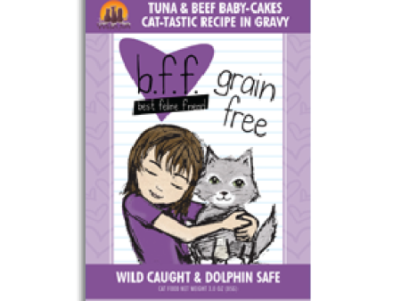 Weruva BFF OMG Tuna & Beef Baby Cakes Dinner in Gravy Wet Cat Food Pouches 3 oz Online Hot Sale