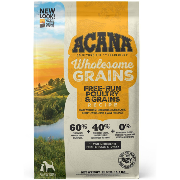 Acana Wholesome Grains Free Run Poultry Dry Dog Food on Sale