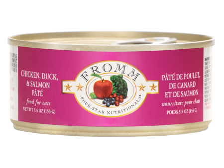 Fromm Four-Star Chicken, Duck & Salmon Pate Canned Cat Food, 5-oz Discount