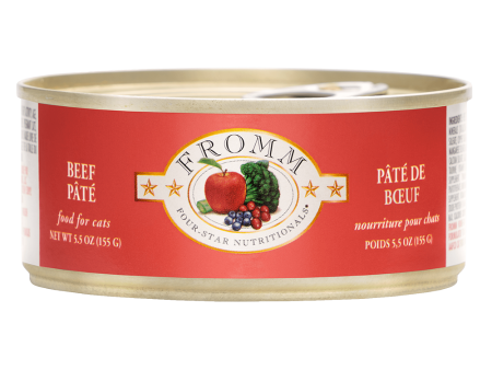 Fromm Four-Star Beef Pate Canned Cat Food 5.5oz Sale