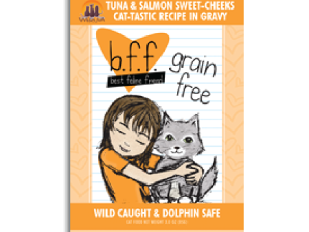 Weruva BFF OMG Tuna & Salmon Sweet Cheeks Dinner in Gravy Wet Cat Food Pouches 3 oz Online Hot Sale