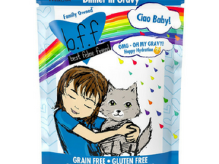 Weruva BFF OMG Chicken & Shrimp Ciao Baby! Dinner in Gravy Wet Cat Food Pouches 2.8 oz Online now