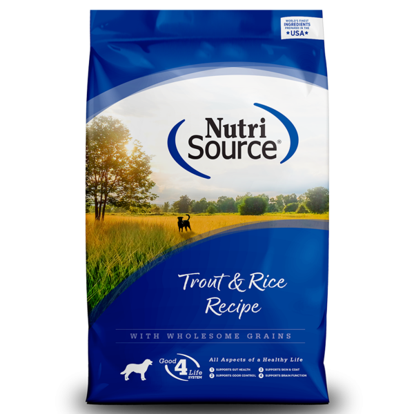 NutriSource Adult Trout & Rice Formula Dry Dog Food Sale