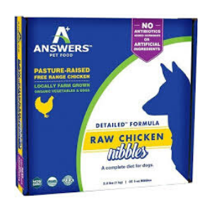 Answers Pet Food Detailed Formula Chicken Raw Frozen Dog Food Nibbles, 35 Ct Sale