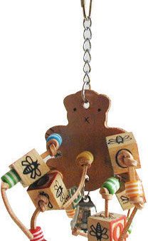 A&e Cage Company - Happy Beaks Leather Bear With Abc Blocks Bird Toy Hot on Sale