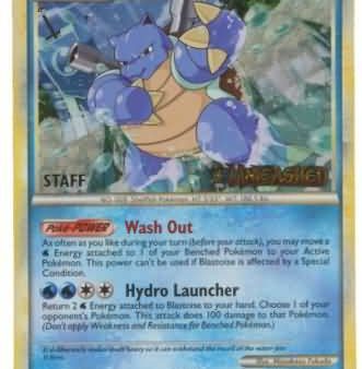 Blastoise (13 95) (Staff Prerelease Promo) [HeartGold & SoulSilver: Black Star Promos] For Cheap