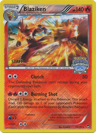 Blaziken (14 111) (Staff National Championship Promo) [XY: Furious Fists] Online Hot Sale