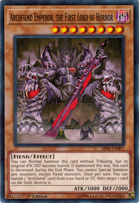 Archfiend Emperor, the First Lord of Horror [SR06-EN007] Common Online Sale