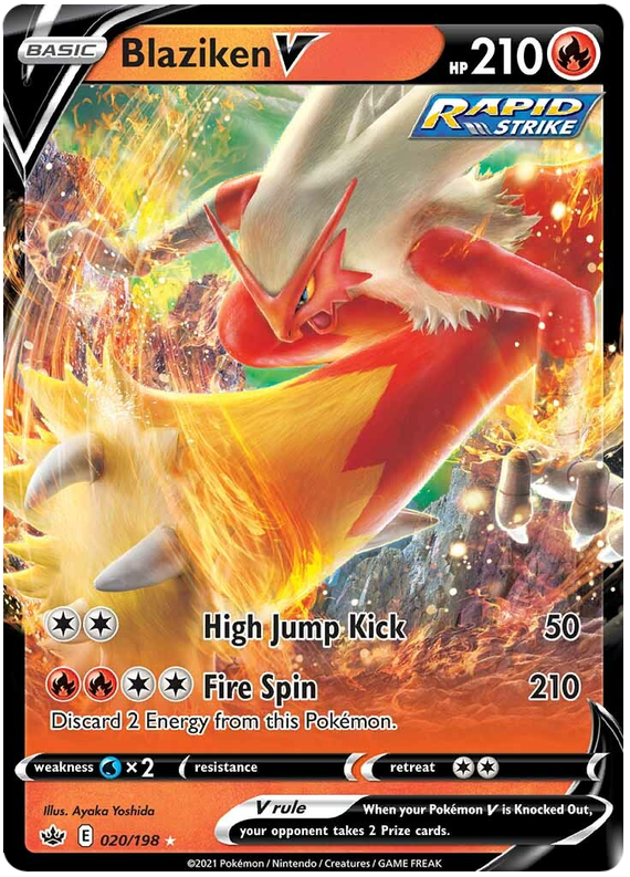 Blaziken V (020 198) [Sword & Shield: Chilling Reign] on Sale